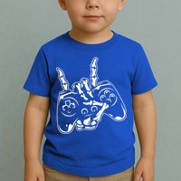 Videogame Controller Skeleton Hand Lazy Halloween Costume Gift Toddler T-Shirt