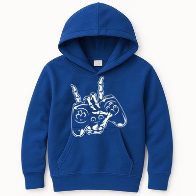Videogame Controller Skeleton Hand Lazy Halloween Costume Gift Kids Hoodie