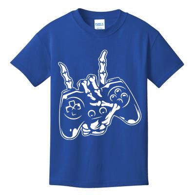 Videogame Controller Skeleton Hand Lazy Halloween Costume Gift Kids T-Shirt