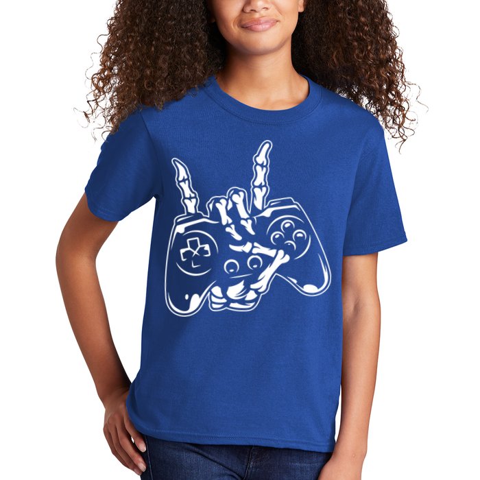 Videogame Controller Skeleton Hand Lazy Halloween Costume Gift Kids T-Shirt
