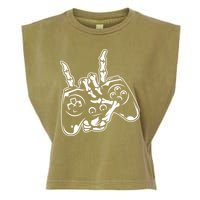 Videogame Controller Skeleton Hand Lazy Halloween Costume Gift Garment-Dyed Women's Muscle Tee