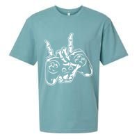Videogame Controller Skeleton Hand Lazy Halloween Costume Gift Sueded Cloud Jersey T-Shirt
