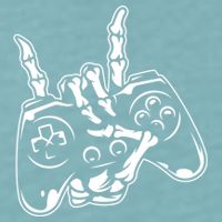 Videogame Controller Skeleton Hand Lazy Halloween Costume Gift Sueded Cloud Jersey T-Shirt