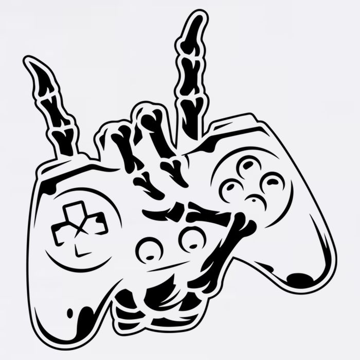 Videogame Controller Skeleton Hand Lazy Halloween Costume Gift Garment-Dyed Sweatshirt