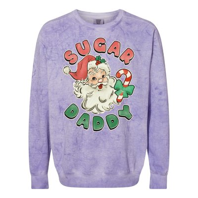 Vintage Christmas Sugar Daddy Santa Claus Colorblast Crewneck Sweatshirt