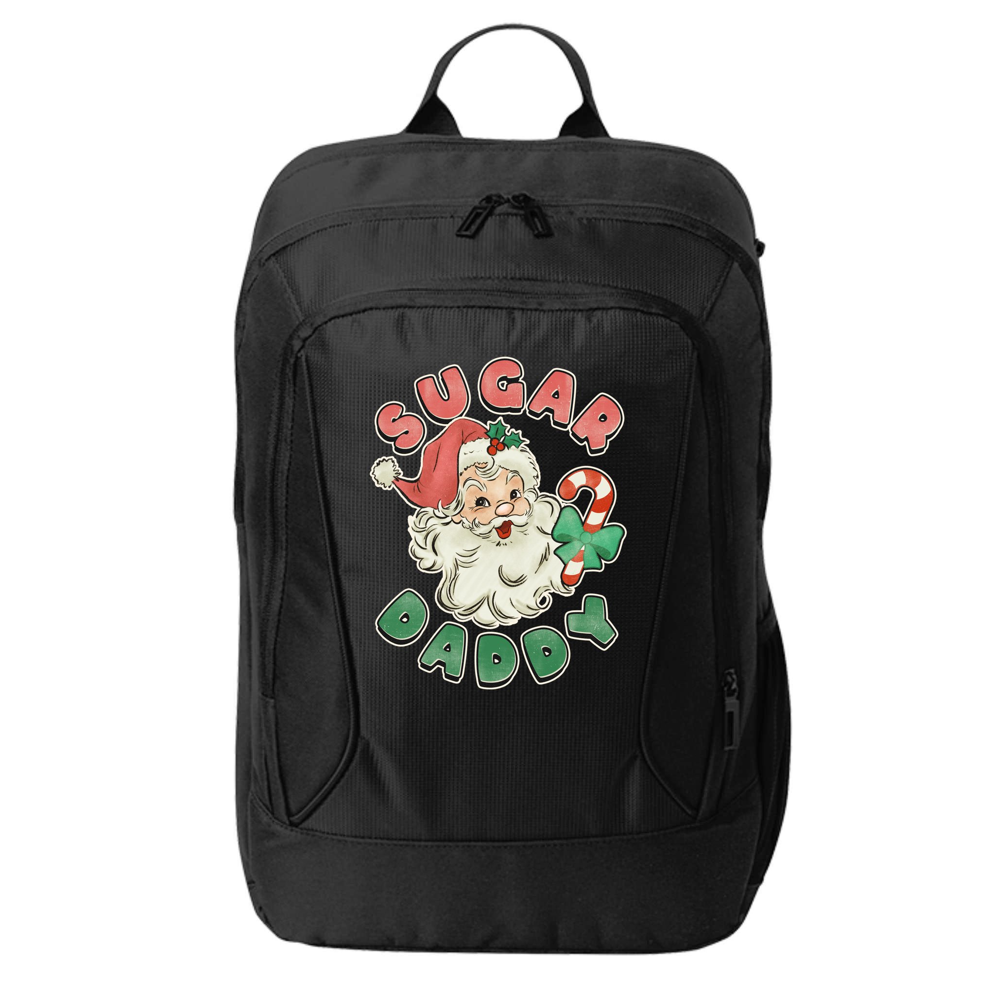 Vintage Christmas Sugar Daddy Santa Claus City Backpack