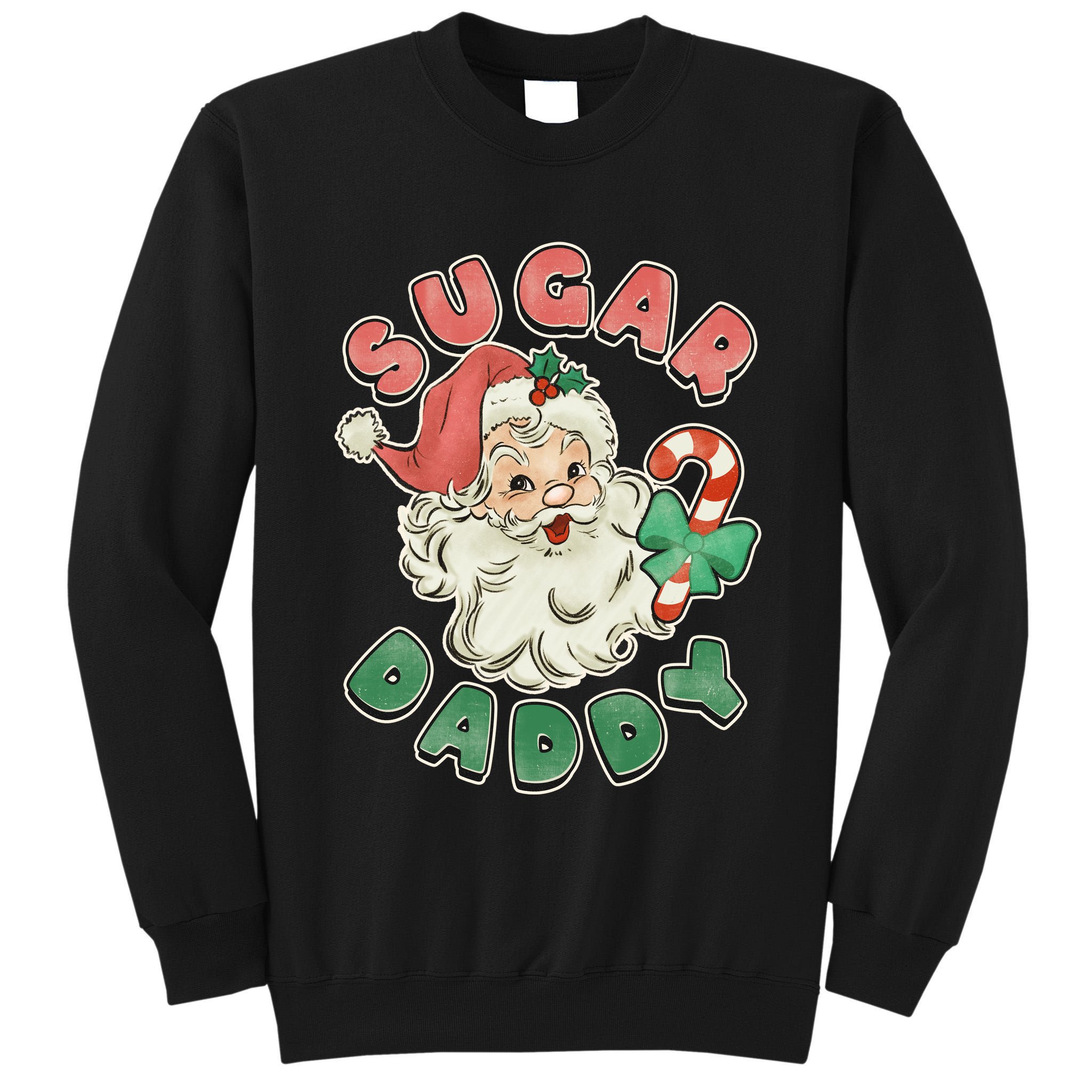 Vintage Christmas Sugar Daddy Santa Claus Tall Sweatshirt