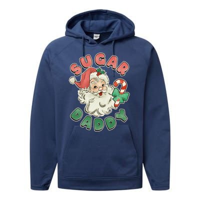 Vintage Christmas Sugar Daddy Santa Claus Performance Fleece Hoodie