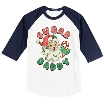 Vintage Christmas Sugar Daddy Santa Claus Baseball Sleeve Shirt