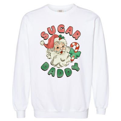 Vintage Christmas Sugar Daddy Santa Claus Garment-Dyed Sweatshirt