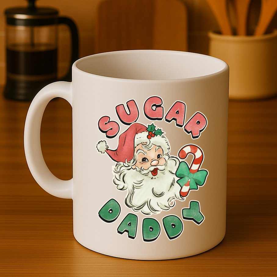 Vintage Christmas Sugar Daddy Santa Claus Mug