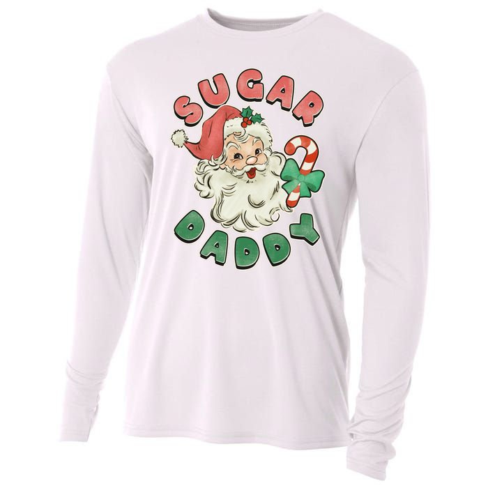 Vintage Christmas Sugar Daddy Santa Claus Cooling Performance Long Sleeve Crew