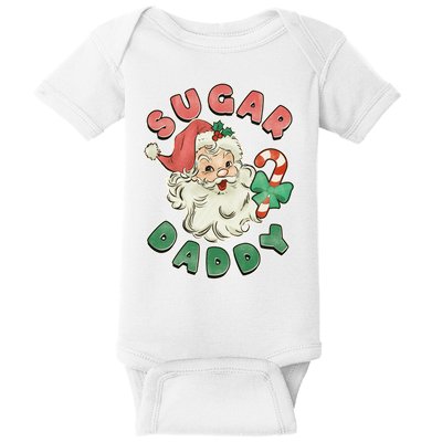 Vintage Christmas Sugar Daddy Santa Claus Baby Bodysuit