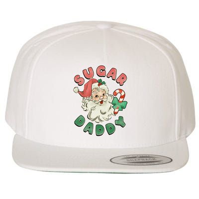 Vintage Christmas Sugar Daddy Santa Claus Wool Snapback Cap