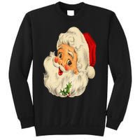 Vintage Christmas Santa Claus Face Funny Old Fashioned Sweatshirt