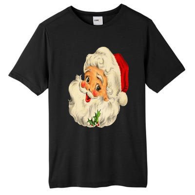 Vintage Christmas Santa Claus Face Funny Old Fashioned Tall Fusion ChromaSoft Performance T-Shirt