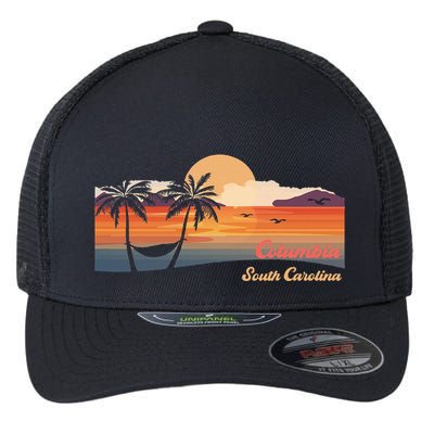 Vintage Columbia South Carolina Beach Flexfit Unipanel Trucker Cap
