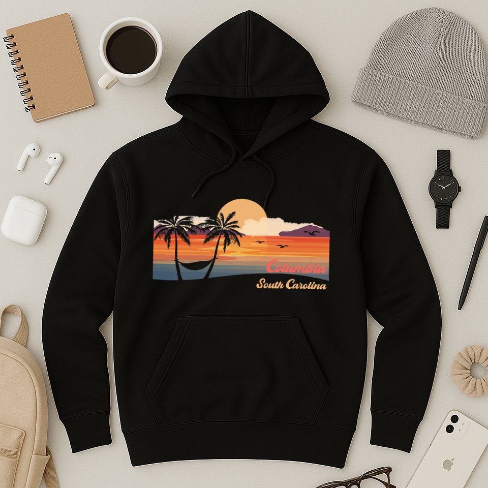 Vintage Columbia South Carolina Beach Hoodie