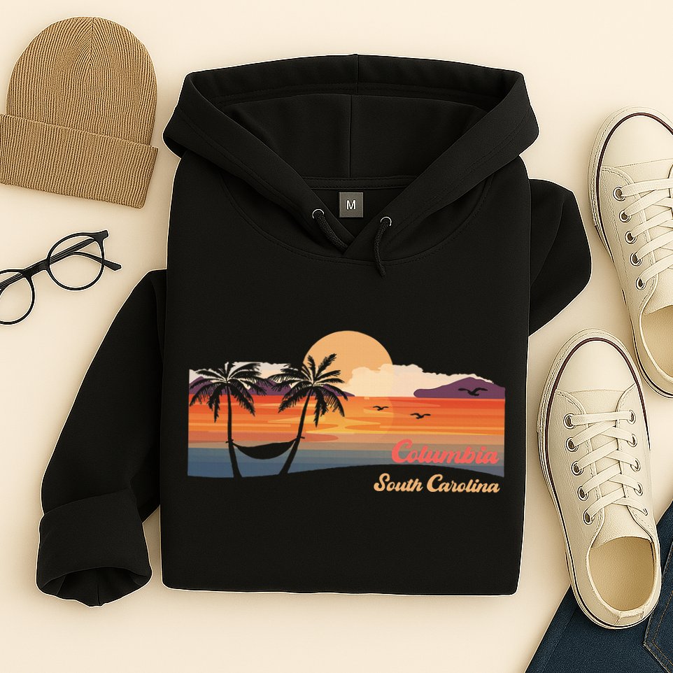 Vintage Columbia South Carolina Beach Hoodie