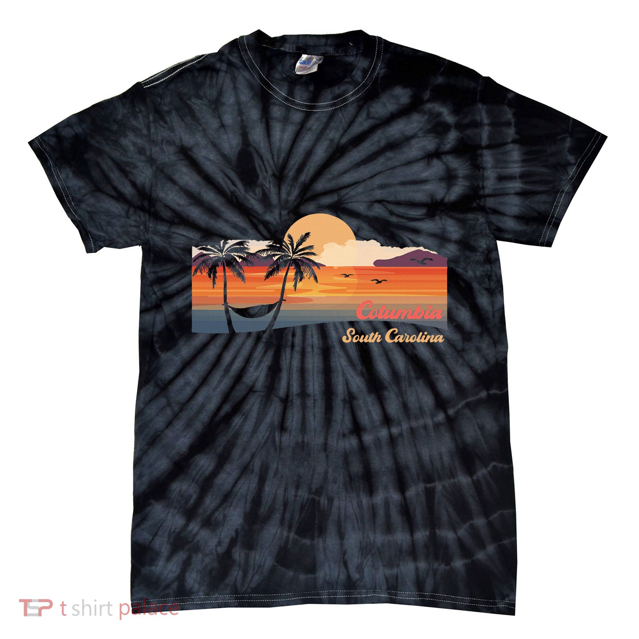 Vintage Columbia South Carolina Beach Tie-Dye T-Shirt
