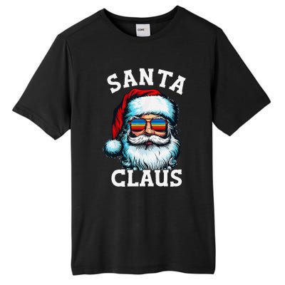 Vintage Christmas Santa Claus Face Glasses Old Xmas Matching Tall Fusion ChromaSoft Performance T-Shirt