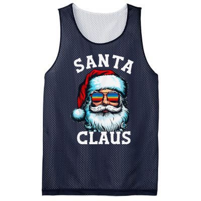 Vintage Christmas Santa Claus Face Glasses Old Xmas Matching Mesh Reversible Basketball Jersey Tank