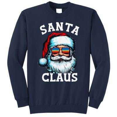 Vintage Christmas Santa Claus Face Glasses Old Xmas Matching Tall Sweatshirt