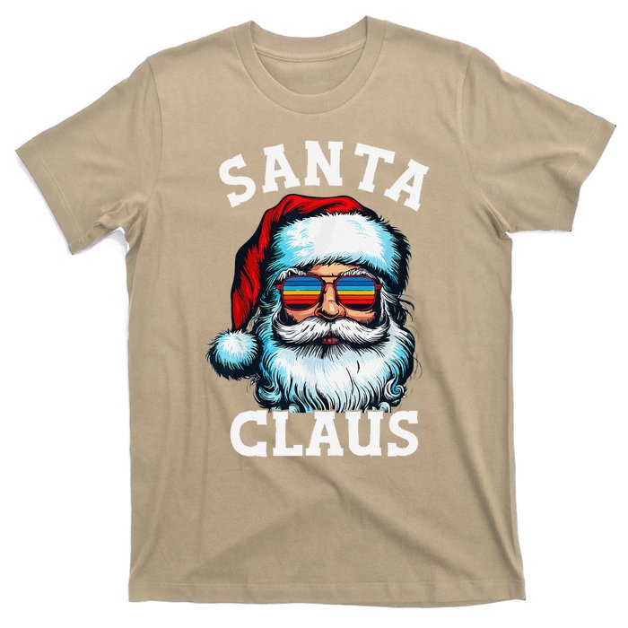 Vintage Christmas Santa Claus Face Glasses Old Xmas Matching T-Shirt