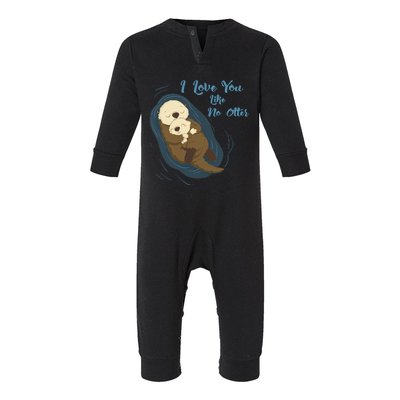 Very Cute Sea Otters : I Love You Like No Otter Gift Infant Fleece One Piece