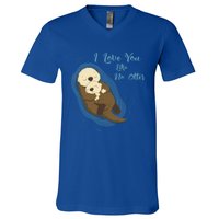 Very Cute Sea Otters : I Love You Like No Otter Gift V-Neck T-Shirt