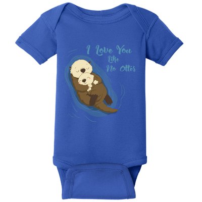 Very Cute Sea Otters : I Love You Like No Otter Gift Baby Bodysuit