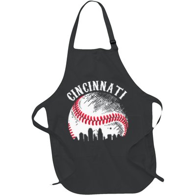 Vintage Cincinnati Skyline City Baseball Tee Met At Gameday Apron