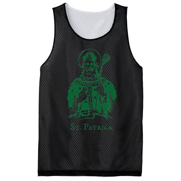 Vintage Catholic Saint Patrick's Day Awesome Costume Mesh Reversible Basketball Jersey Tank