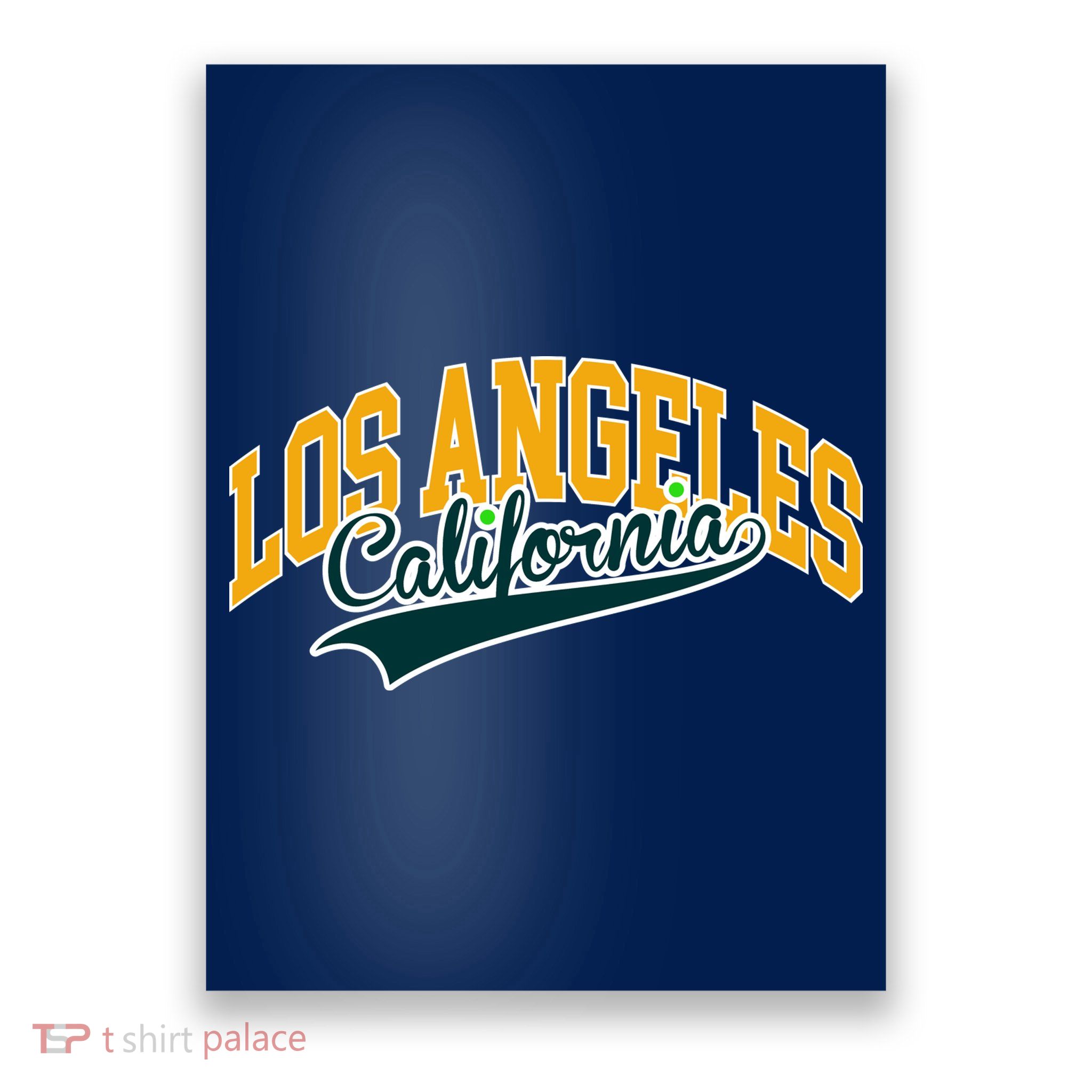 Vintage Collegiate Style Los Angeles California Poster