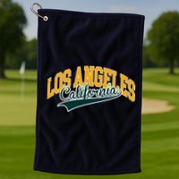 Vintage Collegiate Style Los Angeles California Golf Towel