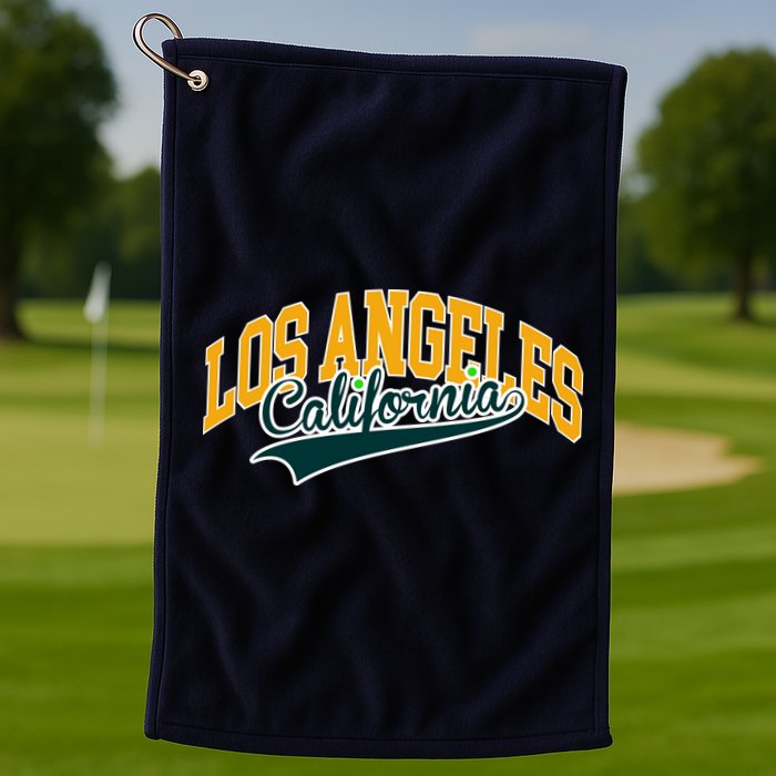 Vintage Collegiate Style Los Angeles California Golf Towel