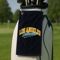 Vintage Collegiate Style Los Angeles California Golf Towel