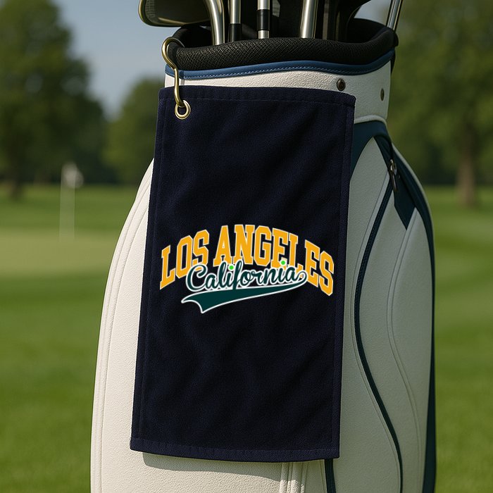 Vintage Collegiate Style Los Angeles California Golf Towel