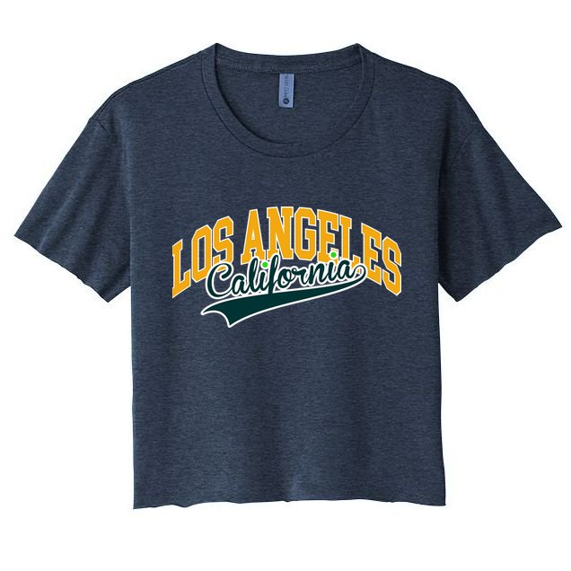 Vintage Collegiate Style Los Angeles California Crop Top