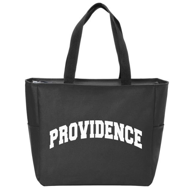 Varsity College Style Providence Rhode Island Zip Tote Bag