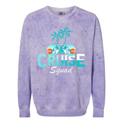 Vacation Cruise Squad Family Matching Cruise Trip Colorblast Crewneck Sweatshirt