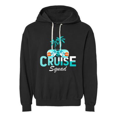 Vacation Cruise Squad Family Matching Cruise Trip Garment-Dyed Fleece Hoodie