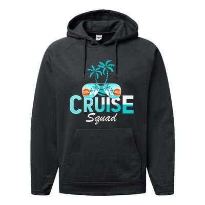 Vacation Cruise Squad Family Matching Cruise Trip Performance Fleece Hoodie