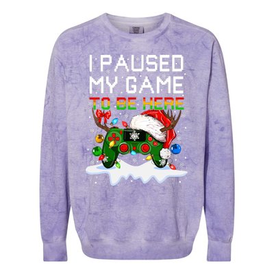 Videogame Controller Santa Hat Christmas Gaming Xmas Gamer Colorblast Crewneck Sweatshirt