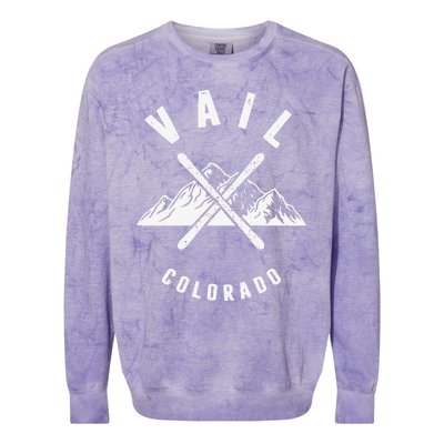 Vail Colorado Skiing Snowboarding Winter Ski Park Mountain Colorblast Crewneck Sweatshirt