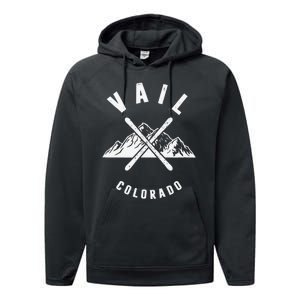 Vail Colorado Skiing Snowboarding Winter Ski Park Mountain Performance Fleece Hoodie