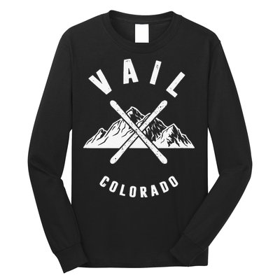 Vail Colorado Skiing Snowboarding Winter Ski Park Mountain Long Sleeve Shirt