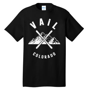 Vail Colorado Skiing Snowboarding Winter Ski Park Mountain Tall T-Shirt