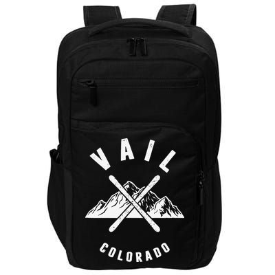 Vail Colorado Skiing Snowboarding Winter Ski Park Mountain Impact Tech Backpack