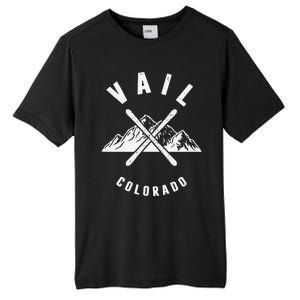 Vail Colorado Skiing Snowboarding Winter Ski Park Mountain Tall Fusion ChromaSoft Performance T-Shirt